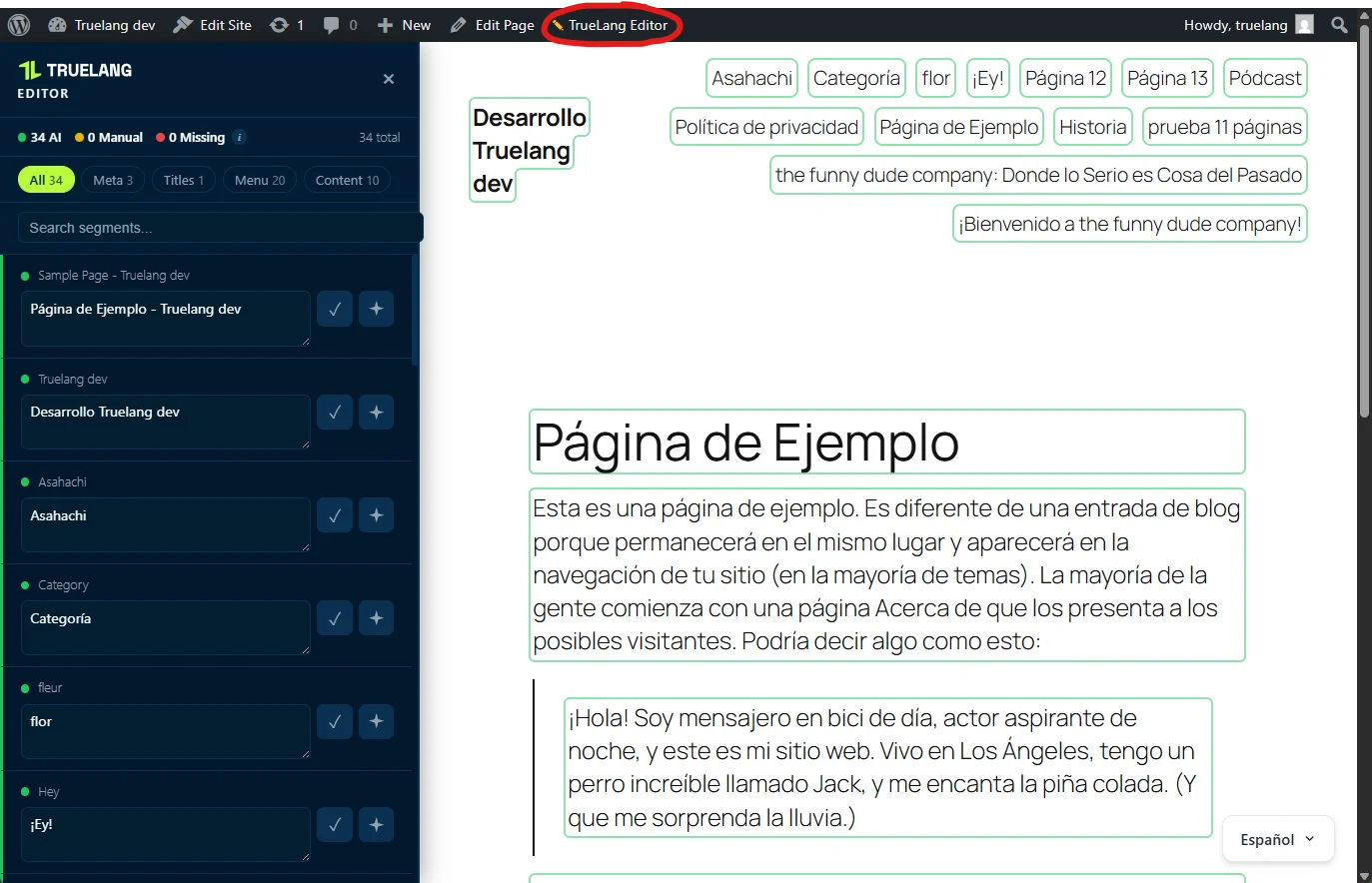 Bonus: edit your translations directly from your site.