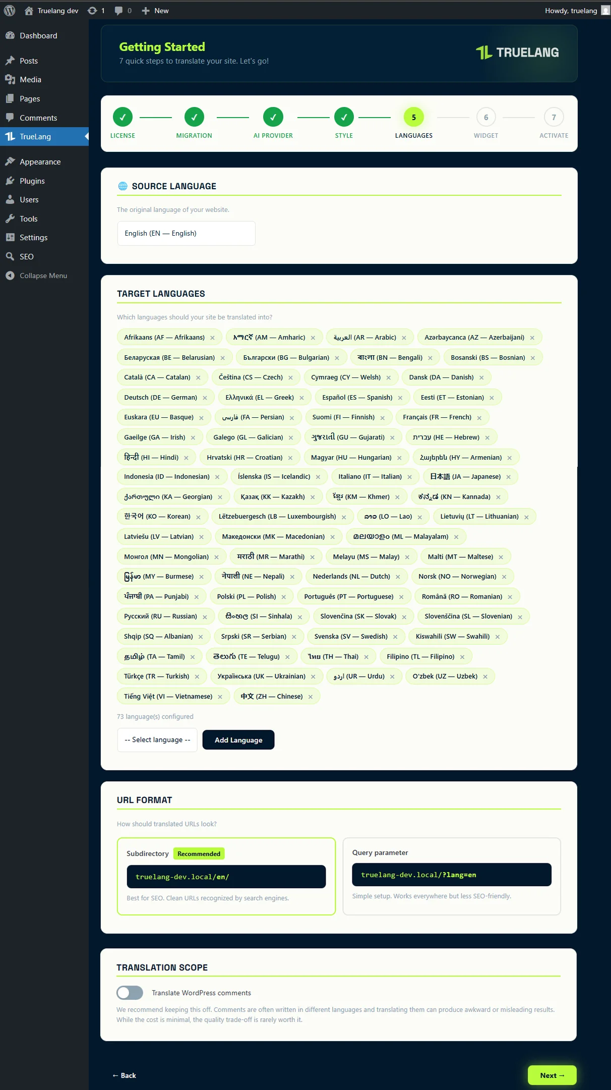 Unlimited languages. Unlimited words. Included.